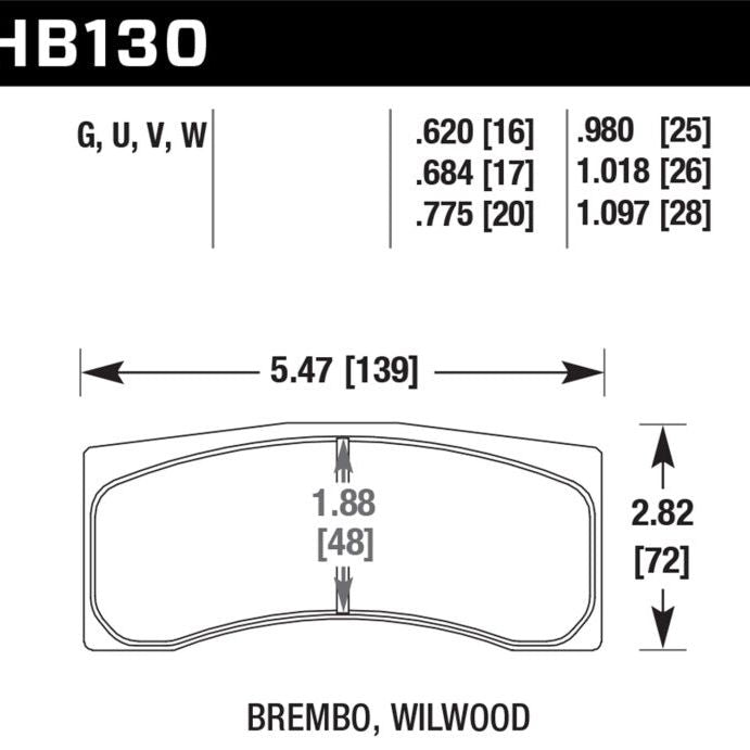 Hawk Brembo X9 060 71/74 / Brembo XA4 D3 01/04 / Wilwood Integra IP Racing DTC-70 Brake Pads - SMINKpower Performance Parts HAWKHB130U.980 Hawk Performance