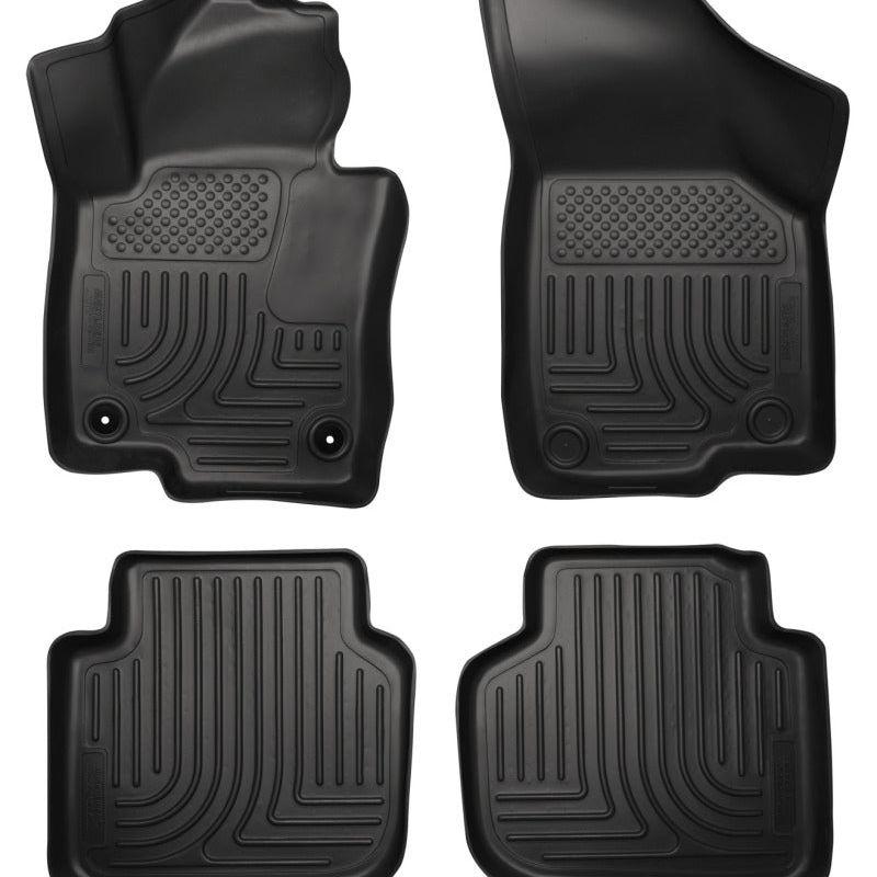 Husky Liners 2012 Volkswagen Passat WeatherBeater Combo Black Floor Liners-Floor Mats - Rubber-Husky Liners-HSL98681-SMINKpower Performance Parts