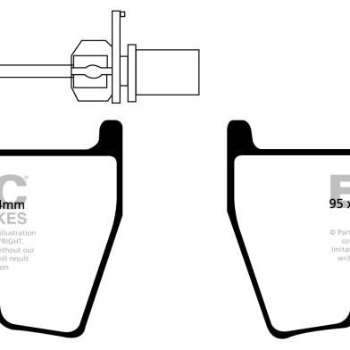 EBC 17-18 Audi Audi RS3 Redstuff Front Brake Pads-Brake Pads - Performance-EBC-EBCDP31513/3C-SMINKpower Performance Parts