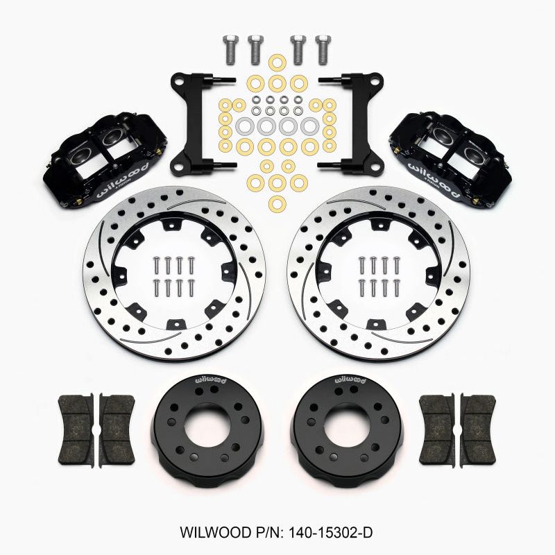 Wilwood Narrow Superlite 6R Front Kit 12.19in Drilled 63-87 C10 w/ Wilwood Pro Spindles - SMINKpower Performance Parts WIL140-15302-D Wilwood