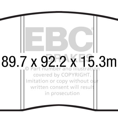 EBC 2015+ Ford Mustang (6th Gen) 5.2L (GT350) Shelby Redstuff Front Brake Pads-Brake Pads - Performance-EBC-EBCDP33055C-SMINKpower Performance Parts