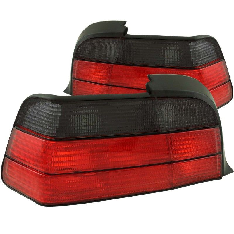 ANZO 1992-1998 BMW 3 Series E36 Coupe/Convertable Taillights Red/Smoke-Tail Lights-ANZO-ANZ221199-SMINKpower Performance Parts