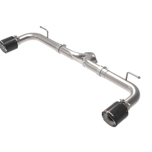 aFe Takeda 2-1/2in 304 SS Axle-Back Exhaust w/ Carbon Fiber Tips 14-18 Mazda 3 L4 2.0L/2.5L - afe-takeda-2-1-2in-304-ss-axle-back-exhaust-w-carbon-fiber-tips-14-18-mazda-3-l4-2-0l-2-5l