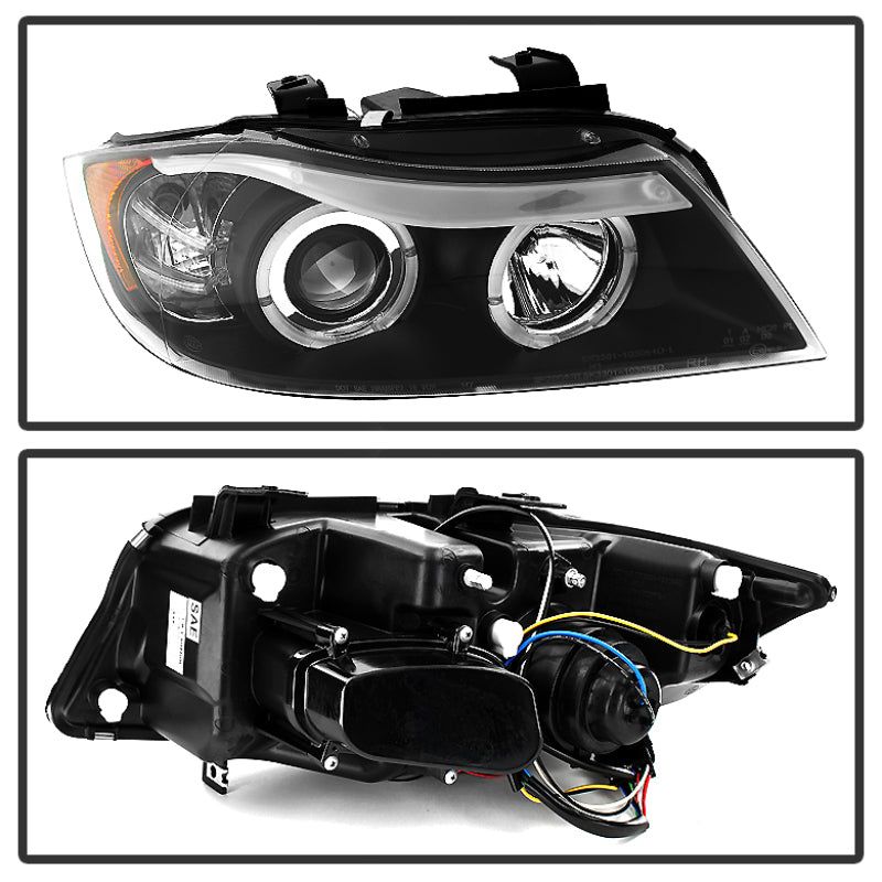 Spyder BMW E90 3-Series 06-08 Projector LED Halo Amber Reflctr Rplc Bulb Blk PRO-YD-BMWE9005-AM-BK-Headlights-SPYDER-SPY5009005-SMINKpower Performance Parts