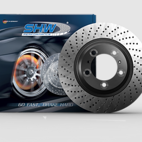 SHW 99-08 Porsche 911 Carrera w/o Ceramic Brakes Right Front Drilled MB Brake Rotor (99635140601) - SMINKpower Performance Parts SHWPFR39966 SHW Performance