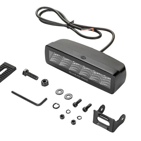 Hella Universal Black Magic 6 L.E.D. Mini Light Bar - Flood Beam - SMINKpower Performance Parts HELLA358176201 Hella