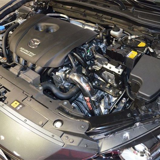 Injen 13-18 Mazda 3 2.0L 4Cyl AT Black Cold Air Intake with MR Tech and Air Fusion - SMINKpower Performance Parts INJSP6065BLK Injen