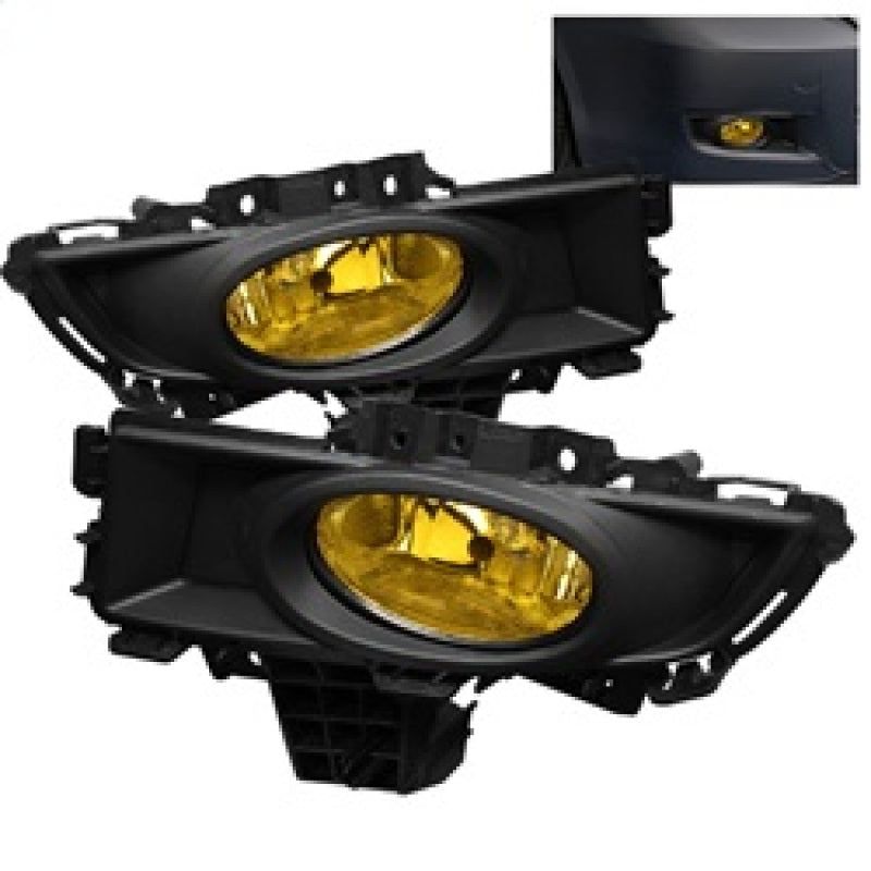 Spyder Mazda 3 07-08 4Dr OEM Fog Lights (Wont Fit Sports/Gt Or Htchbck)w/swch Yellow FL-CL-MAZ307-Y-Fog Lights-SPYDER-SPY5020772-SMINKpower Performance Parts