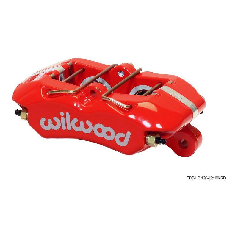 Wilwood Caliper-Dynapro Low-Profile 5.25in Mount - Red 1.12in Pistons .81in Disc - SMINKpower Performance Parts WIL120-12160-RD Wilwood