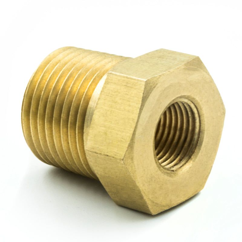 Autometer Brass Adapter Fitting - 3/8in NPT Male - 1/8in NPT Female-Gauges-AutoMeter-ATM2284-SMINKpower Performance Parts