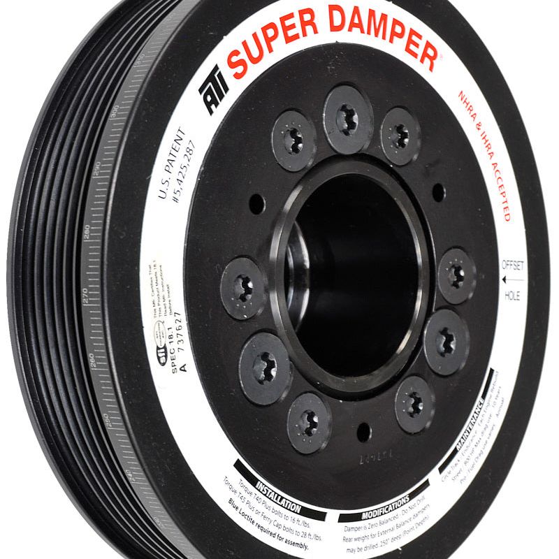 ATI Damper - 6.78in - AL - 6 Grv - 10 Per UD - LS1/2/3/6/L76 - 97-13 28T 8mm HTD Drive Rear - 3 Rng-Crankshaft Dampers-ATI-APPATI917289-SMINKpower Performance Parts