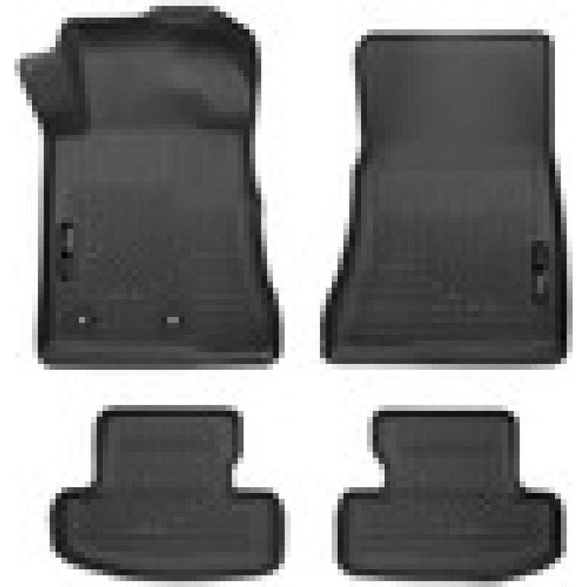 Husky Liners 15-22 Ford Mustang WeatherBeater Black Front & Second Seat Floor Liner-Floor Mats - Rubber-Husky Liners-HSL99371-SMINKpower Performance Parts