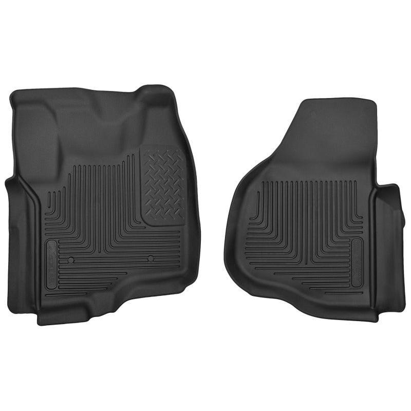 Husky Liners 12-13 F-250/F-350/F-450 Super Duty X-Act Contour Black Front Floor Liners-Floor Mats - Rubber-Husky Liners-HSL53321-SMINKpower Performance Parts