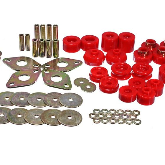 Energy Suspension 00-02 Toyota 4-Runner 2WD/4WD Red Body Mount Bushing Set-Bushing Kits-Energy Suspension-ENG8.4110R-SMINKpower Performance Parts
