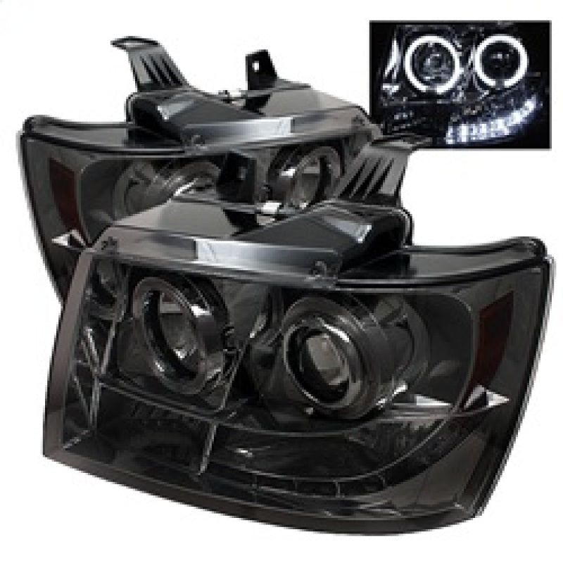 Spyder Chevy Suburban 1500 07-14 Projector Headlights LED Halo LED Smke PRO-YD-CSUB07-HL-SM-Headlights-SPYDER-SPY5009661-SMINKpower Performance Parts