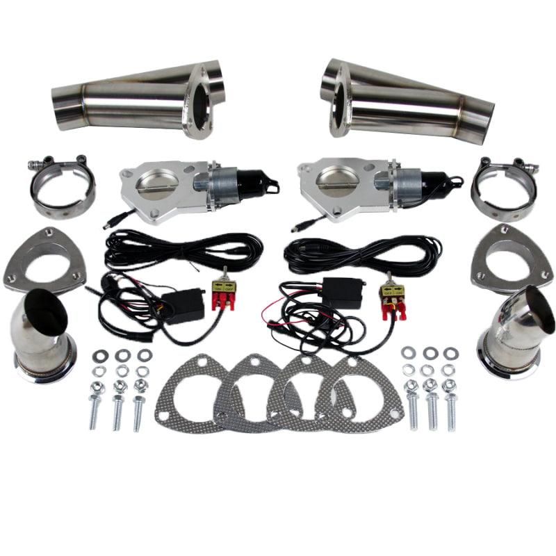 Granatelli 2.5in Stainless Steel Electronic Dual Exhaust Cutout - SMINKpower Performance Parts GMS307525K Granatelli Motor Sports