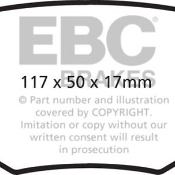 EBC 11+ Ford Explorer 2.0 Turbo 2WD Greenstuff Rear Brake Pads-Brake Pads - Performance-EBC-EBCDP61826-SMINKpower Performance Parts