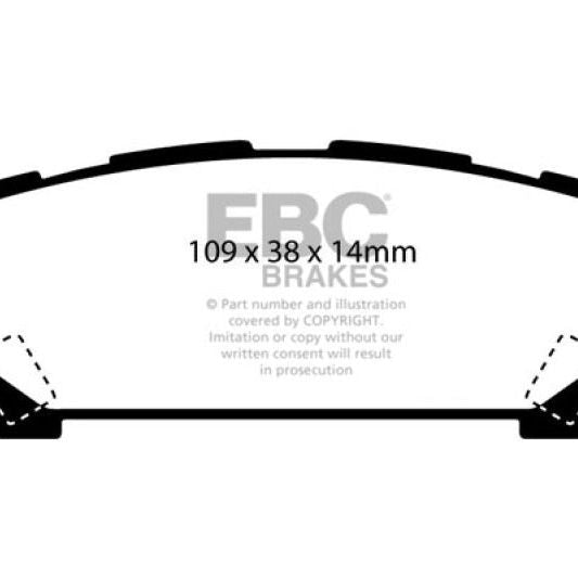 EBC 04-06 Saab 9-2X 2.0 Turbo Ultimax2 Rear Brake Pads-Brake Pads - OE-EBC-EBCUD1004-SMINKpower Performance Parts