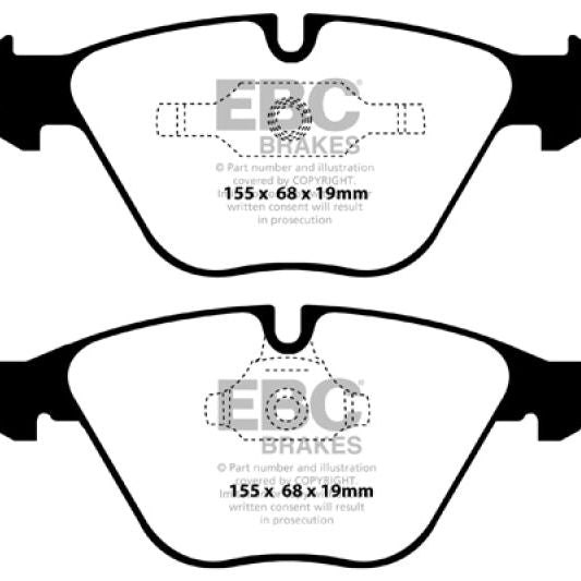 EBC 11+ BMW Z4 3.0 Twin Turbo iS (E89) Redstuff Front Brake Pads-Brake Pads - Performance-EBC-EBCDP32006C-SMINKpower Performance Parts