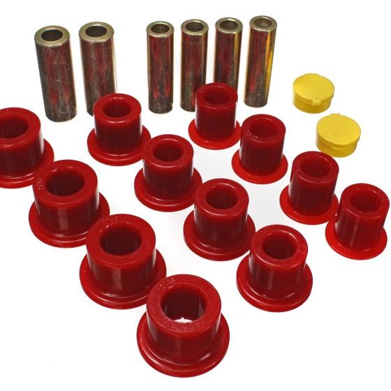 Energy Suspension 00-04 Ford Excursion 4WD / 99-04 F250/F350 4WD Red Front Leaf Spring Bushing Set-Bushing Kits-Energy Suspension-ENG4.2148R-SMINKpower Performance Parts