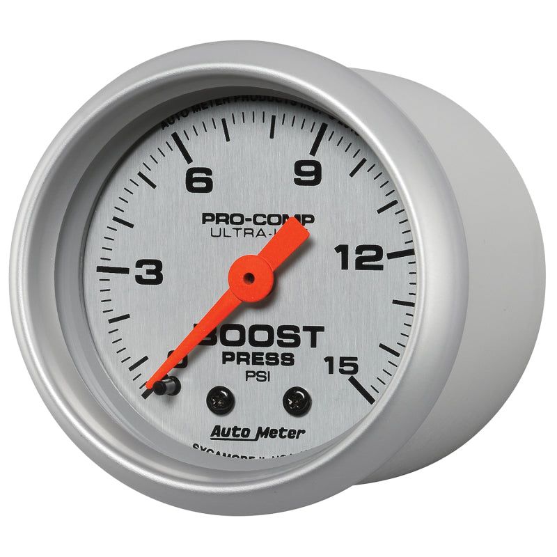 Autometer Ultra-Lite 52mm 0-15 PSI Mechanical Boost Gauge-Gauges-AutoMeter-ATM4302-SMINKpower Performance Parts