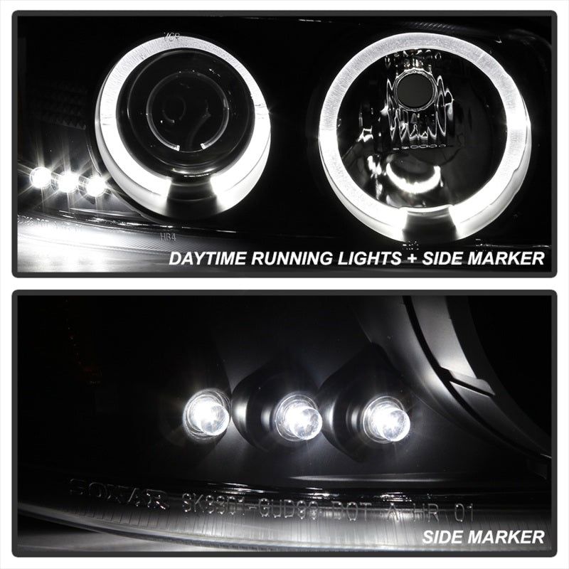 Spyder GMC Sierra 1500/2500/3500 99-06 Projector Headlights LED Halo LED Black PRO-YD-CDE00-HL-BK-Headlights-SPYDER-SPY5009357-SMINKpower Performance Parts