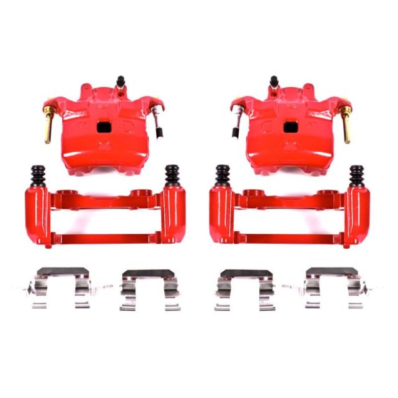 Power Stop 03-05 Infiniti G35 Front Red Calipers w/Brackets - Pair - SMINKpower Performance Parts PSBS2690A PowerStop