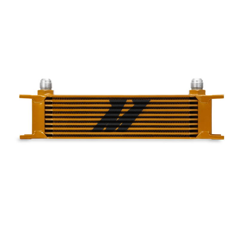 Mishimoto Universal 10 Row Oil Cooler - Gold-Oil Coolers-Mishimoto-MISMMOC-10G-SMINKpower Performance Parts