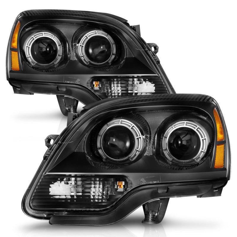 Anzo 99-17 GMC Sierra/Denali Headlights Chrome Amber (w/C Light Bars)-Headlights-ANZO-ANZ111523-SMINKpower Performance Parts