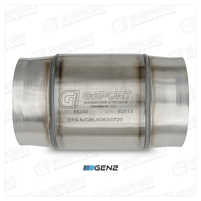 GESI G-Sport 400 CPSI GEN 2 EPA Compliant 4in Inlet/Out Catalytic Converter-4.5in x 4in 500-850HP - SMINKpower Performance Parts GSP85240 G-Sport