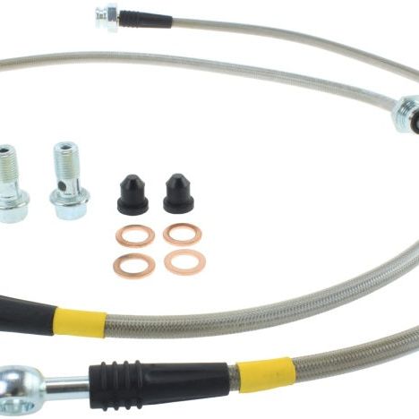 StopTech 03-08 Infiniti FX35/FX45/FX50 Stainless Steel Front Brake Lines-Brake Line Kits-Stoptech-STO950.42000-SMINKpower Performance Parts