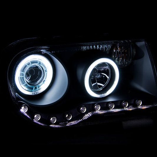 ANZO 2005-2010 Chrysler 300C Projector Headlights w/ Halo Black (CCFL) G2-Headlights-ANZO-ANZ121251-SMINKpower Performance Parts