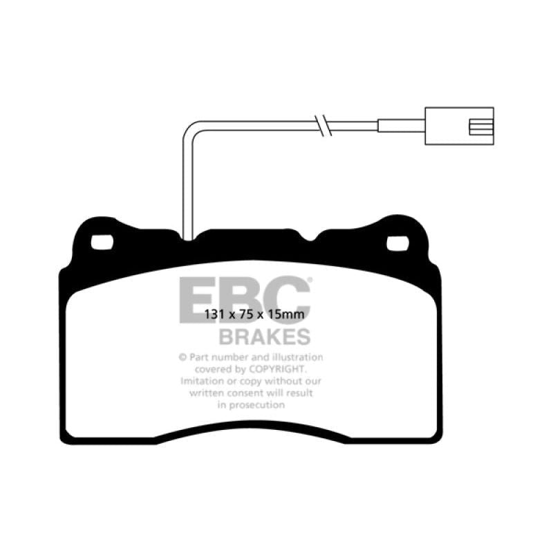 EBC 2014-2016 Maserati Ghibli 3.0L Twin Turbo (330) Yellowstuff Front Brake Pads-Brake Pads - Performance-EBC-EBCDP41540R-SMINKpower Performance Parts