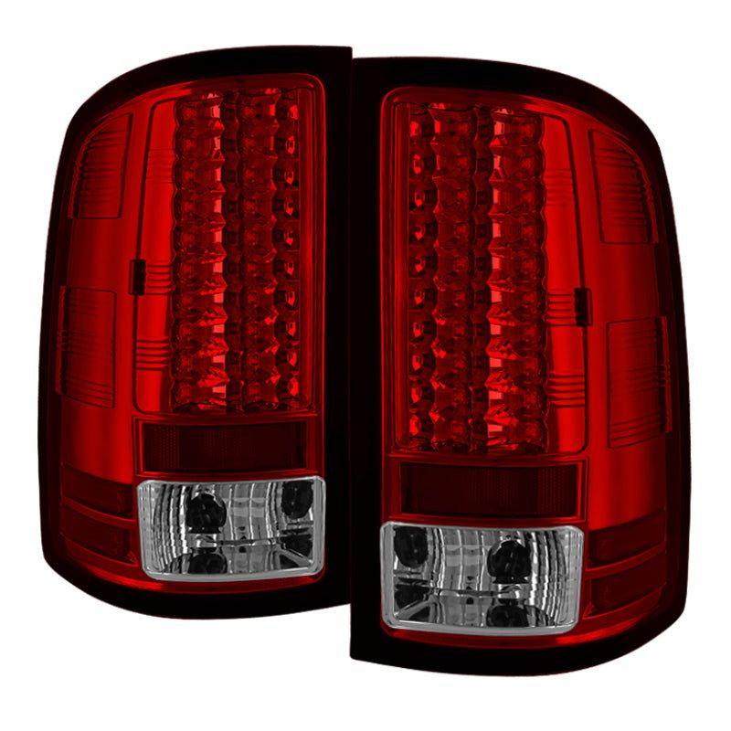 Spyder GMC Sierra 07-13 (Not 3500 Dually 4 Rear Wheels)LED Tail Lights Red Clear ALT-YD-GS07-LED-RC-Tail Lights-SPYDER-SPY5014955-SMINKpower Performance Parts