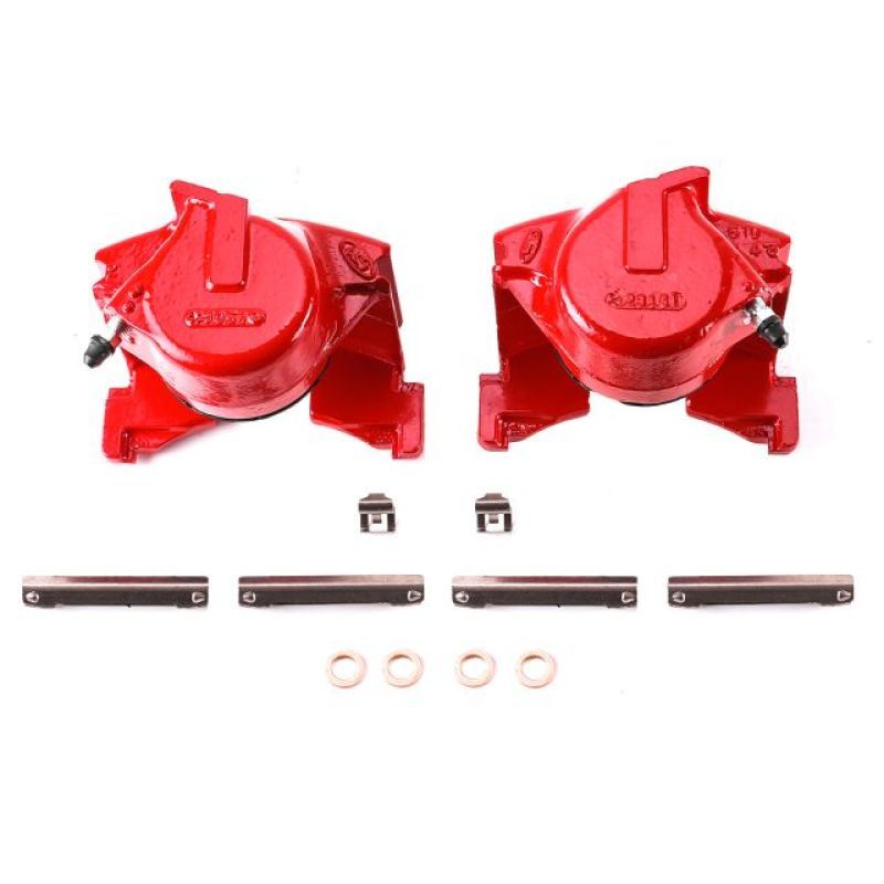 Power Stop 86-93 Ford Bronco Front Red Calipers w/o Brackets - Pair - SMINKpower Performance Parts PSBS4255 PowerStop