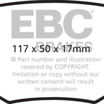 EBC 11-14 Ford Edge 2.0 Turbo Yellowstuff Rear Brake Pads-Brake Pads - Performance-EBC-EBCDP41826R-SMINKpower Performance Parts