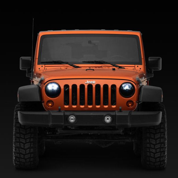 Raxiom 97-18 Jeep Wrangler TJ/JK Axial Series LED Headlights- Black Housing (Clear Lens) - SMINKpower Performance Parts RAXJ108039 Raxiom