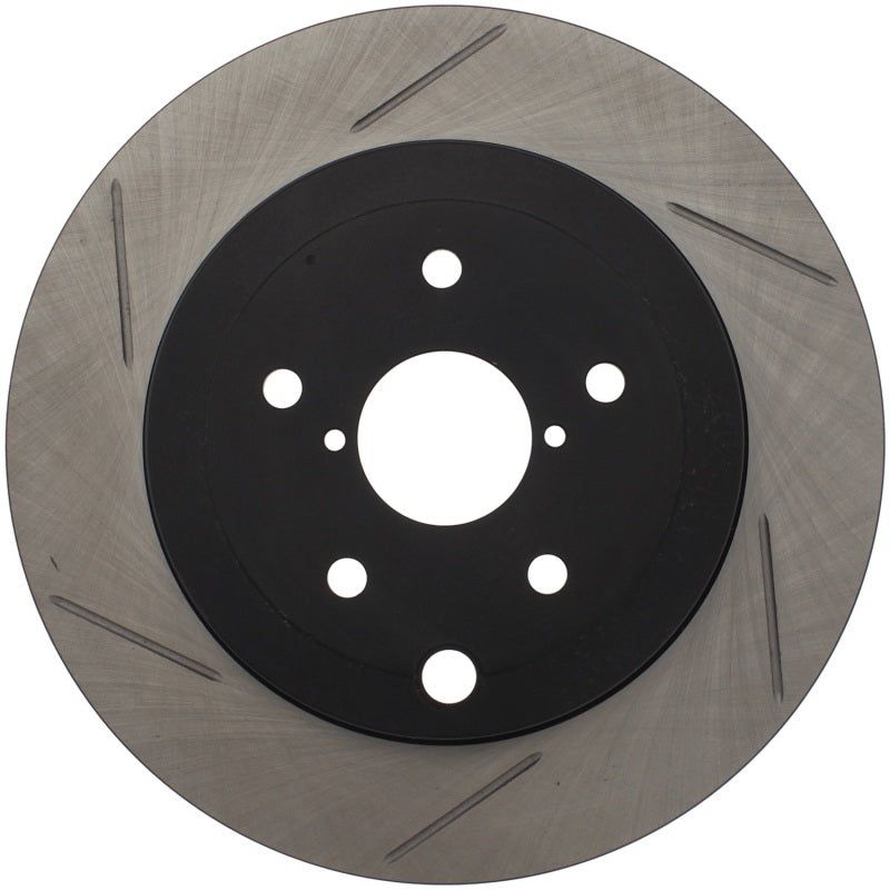 StopTech Power Slot 08-10 Subaru Impreza STi Rear Right Slotted Rotor-Brake Rotors - Slotted-Stoptech-STO126.47030SR-SMINKpower Performance Parts