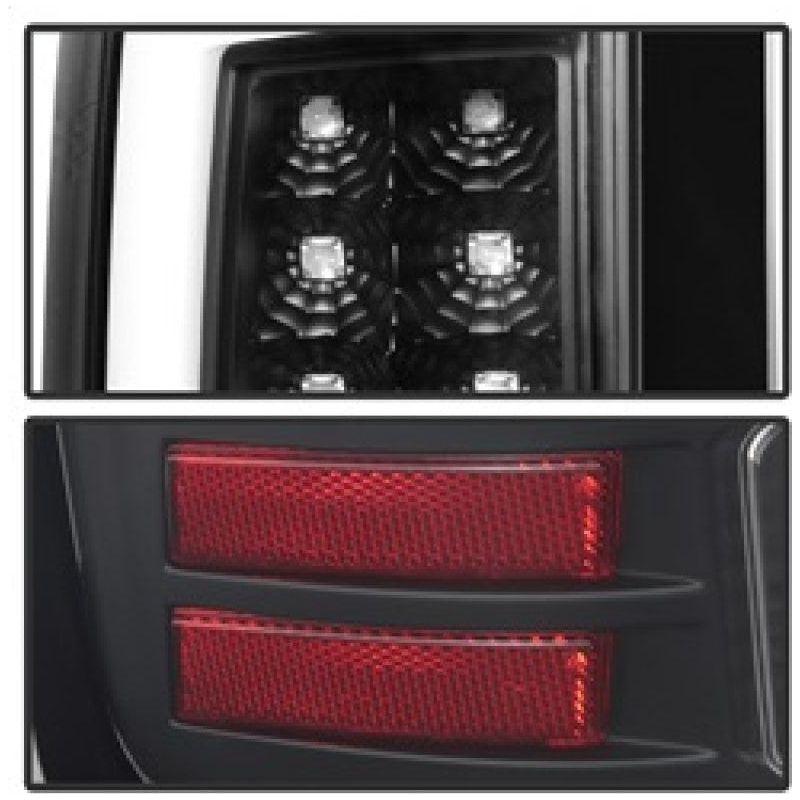 Spyder 07-13 GMC Sierra 1500 V2 Light Bar LED Tail Lights - Black (ALT-YD-GS07V2-LBLED-BK) - SMINKpower Performance Parts SPY5084743 SPYDER