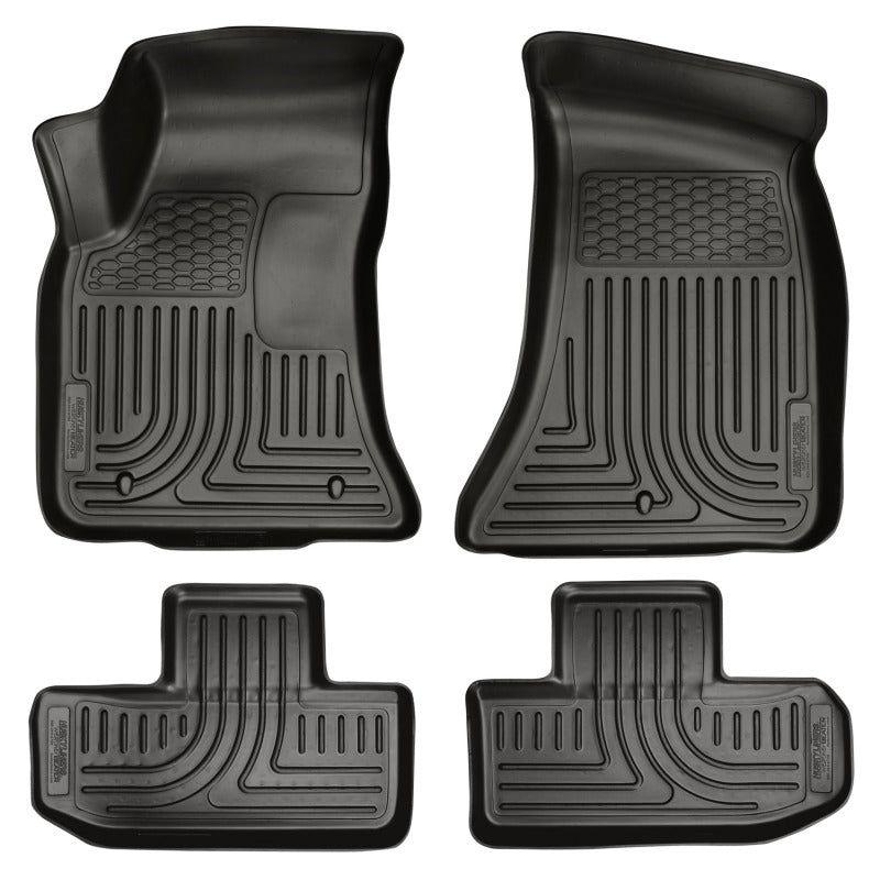 Husky Liners 11-12 Dodge Challenger WeatherBeater Combo Black Floor Liners-Floor Mats - Rubber-Husky Liners-HSL98071-SMINKpower Performance Parts