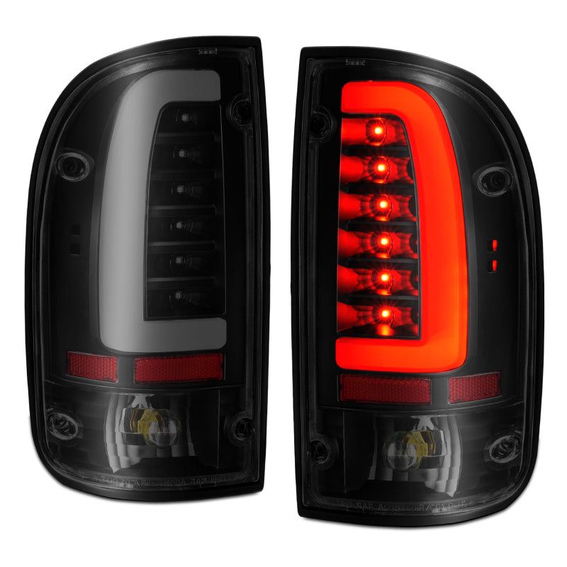 ANZO 1995-2000 Toyota Tacoma LED Taillights Black Housing Smoke Lens (Pair)-Tail Lights-ANZO-ANZ311354-SMINKpower Performance Parts