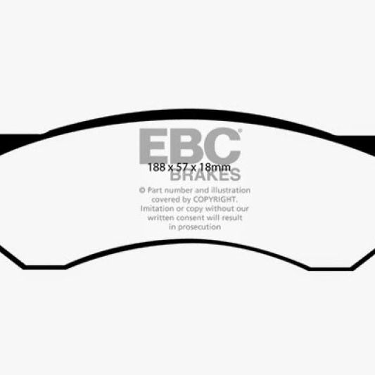 EBC 06-11 Dodge Ram 1500 Mega Cab 2WD Yellowstuff Rear Brake Pads-Brake Pads - Performance-EBC-EBCDP41729R-SMINKpower Performance Parts