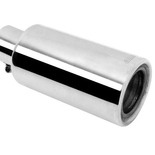 Gibson Rolled Edge Angle-Cut Muffler Quiet Tip - 4in OD/2.25in Inlet/12in Length - Stainless-Tips-Gibson-GIB500659-SMINKpower Performance Parts