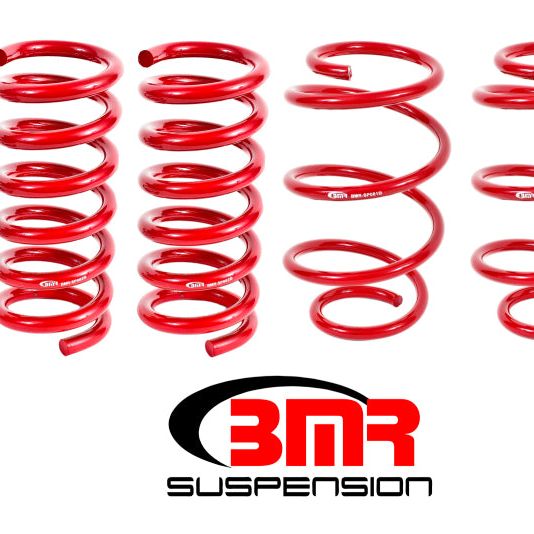 BMR 15-17 S550 Mustang Performance Version Lowering Springs (Set Of 4) - Red-Lowering Springs-BMR Suspension-BMRSP080R-SMINKpower Performance Parts