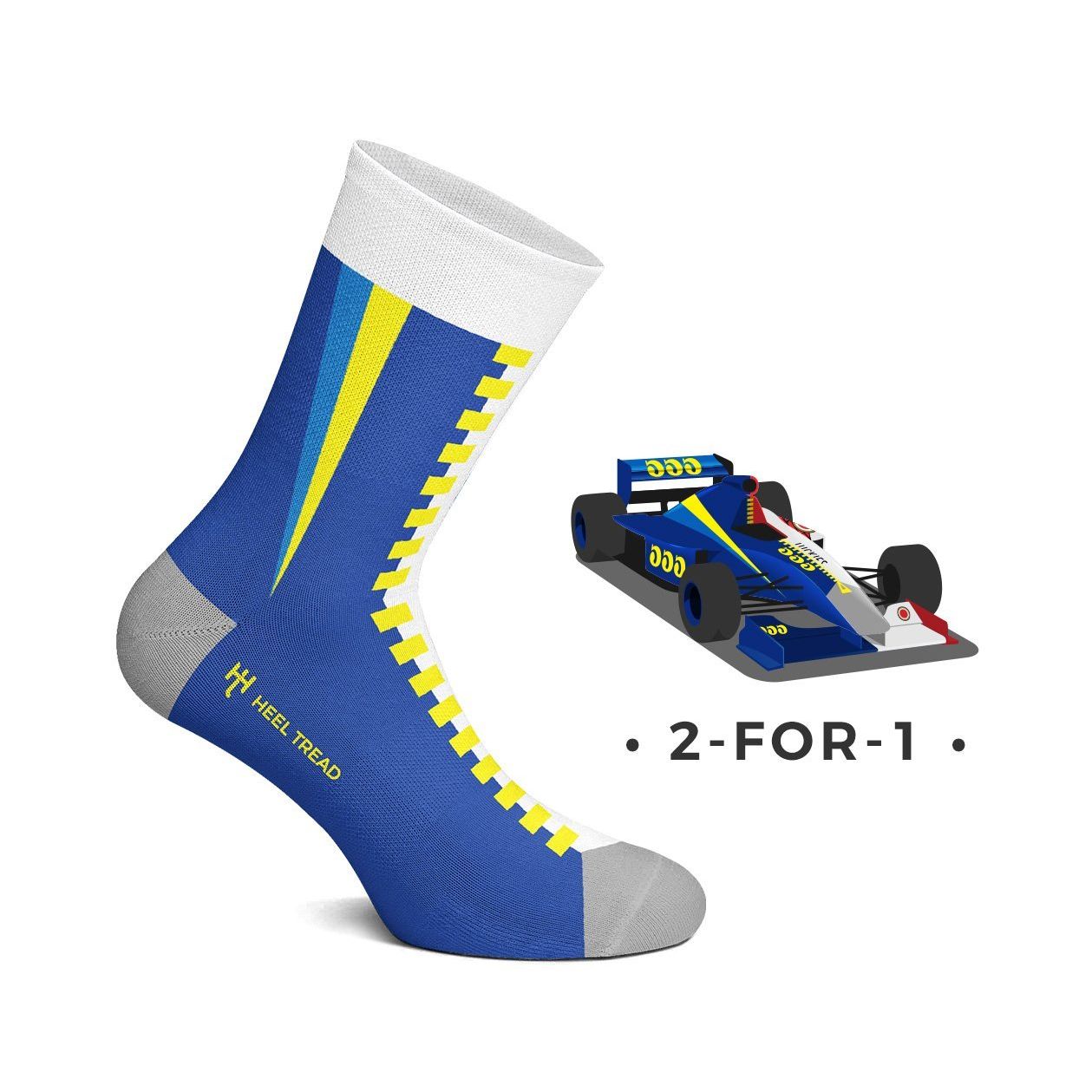 2 For 1 Socks - SMINKpower Performance Parts HT-2For1-Socks-L Heel Tread