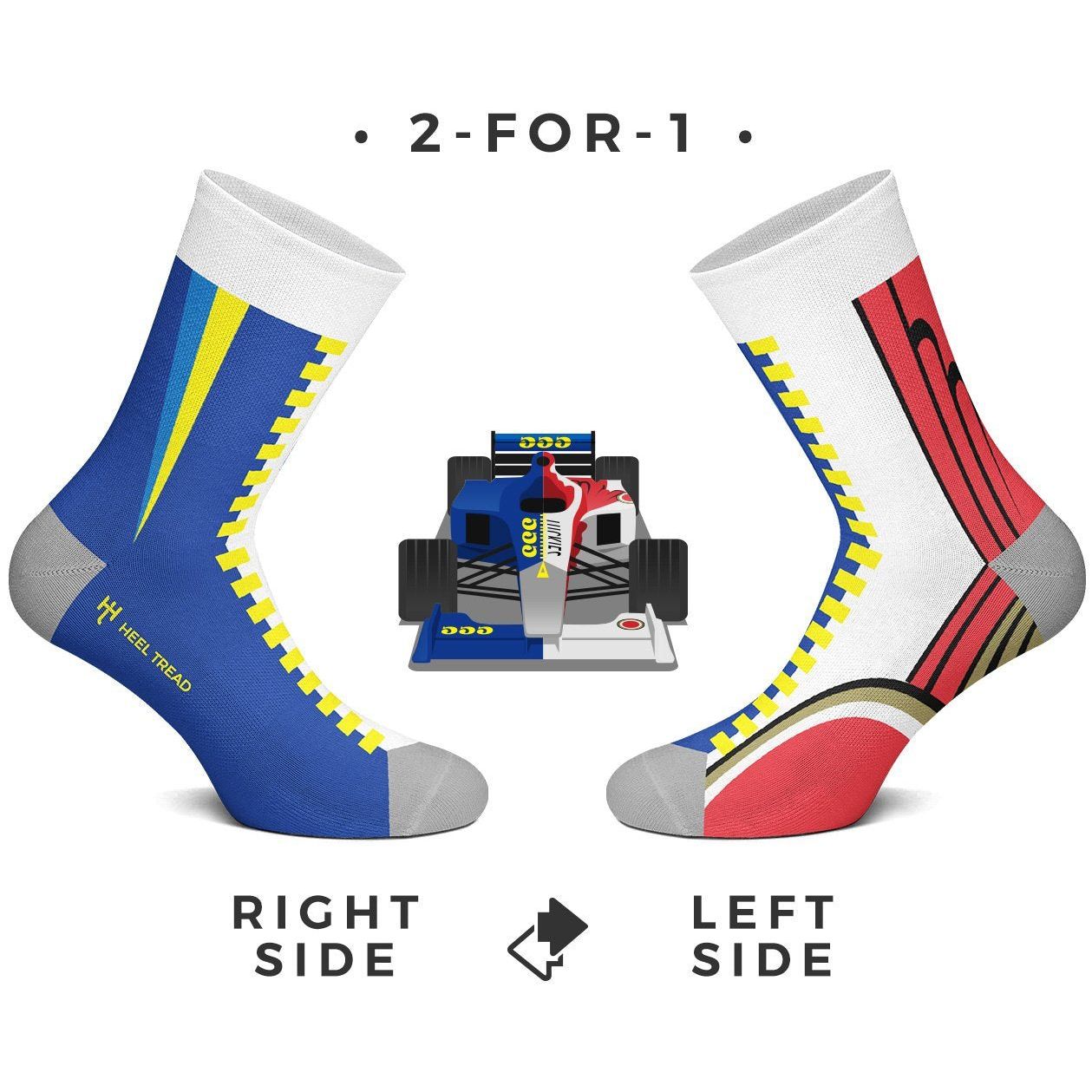 2 For 1 Socks - SMINKpower Performance Parts HT-2For1-Socks-L Heel Tread