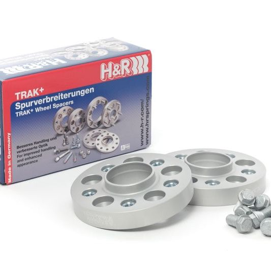 H&R Trak+ 40mm DRA Wheel Spacers - Bolt Pattern 5/112 Center Bore 66.5 Stud Thread 14x1.5 - Black - SMINKpower Performance Parts HRS80556659SW H&R