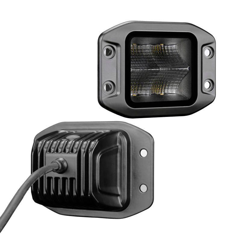 Go Rhino Xplor Blackout Series Cube LED Flood Light Kit (Flush Mount) 3x3 - Blk (Pair) - SMINKpower Performance Parts GOR750400321FCF Go Rhino