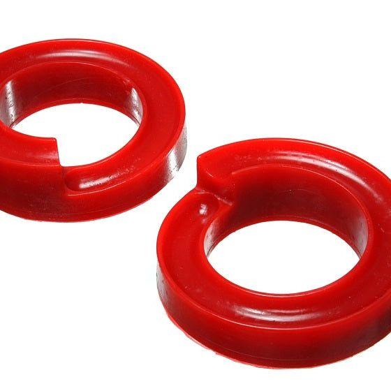 Energy Suspension 2005-07 Ford F-250/F-350 SD 2/4WD Front Coil Spring Isolator Set - Red-Bushing Kits-Energy Suspension-ENG4.6111R-SMINKpower Performance Parts