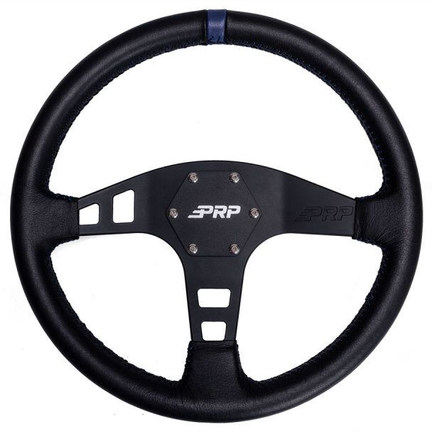 PRP Flat Leather Steering Wheel- Blue - SMINKpower Performance Parts PRPG211 PRP Seats
